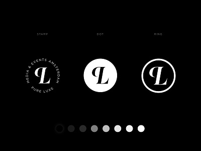 Monogram Pure Luxe black high end logo luxury magazine monogram pure luxe white