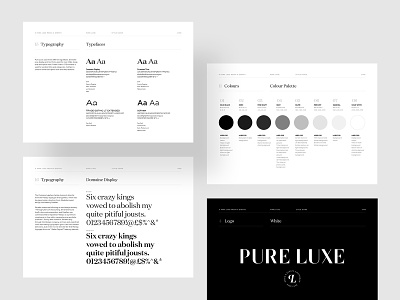 Style Guidelines - Pure Luxe brand brand identity design guidelines identity luxury style style guide
