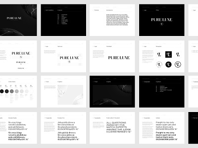 Style Guidelines - Pure Luxe - All Pages black and white brand brand identity guidelines identity logo luxury pure luxe style style guidelines