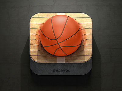 Basketball Icon 3d ball basketball dribbble icon photoshop sport vrey