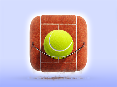 Tennis Icon 3d ball icon photoshop sport tennis vrey