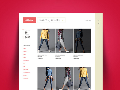 Afrodita Fashion brand e commerce fashion greece quick view red ui ux website