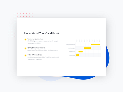 Snippet from Mindmatch redesign ai illustration landingpage recruitment