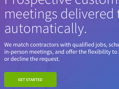 Contractor Landing Page for Marketplace landing page marketing marketplace mvp