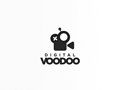 Digital Voodoo branding camera film production logo logo design minimalism movie negative space simple symbol voodoo