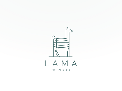 LAMA winery animal logo branding lama lama logo logo luxury logo minimalism modern logo monoline logo winery logo