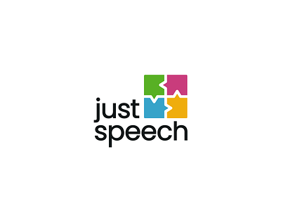 Just Speech branding differences freedom of speech logo logo design logo grid minimalism oxford speech speech bubble square logo symbol