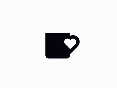 Coffee Lover coffee coffee cup heart love minimalism negative space simple logo