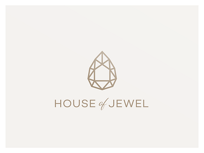 House of Jewel branding diamond gem house jewel logo jewelry store logo logo design luxury mark minimalism monoline logo negative space logo sophisticated symbol