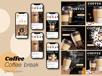 Coeffe canfa template feed instagram