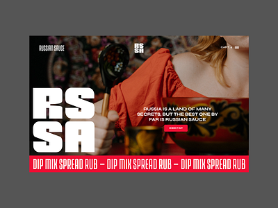 Russian Sauce - Web Design bold brand identity branding homepage landing page shop web design