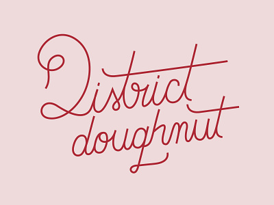 District Doughnut brand concept brand identity branding branding design graphic design hand lettering lettering logo