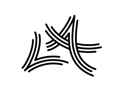 "LA" Logo brand identity branding lettering logo mark personal branding type