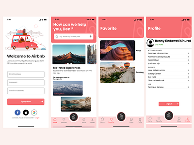 Airbnb app app design ui