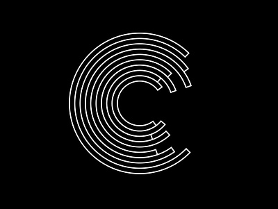 C 36 days of type black challenge fontface graphic letter line minimal typeface typography white