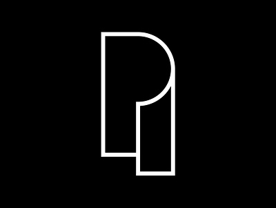 P 36 days of type animation black white geometrical letter lines minimal motion p type typeface typography