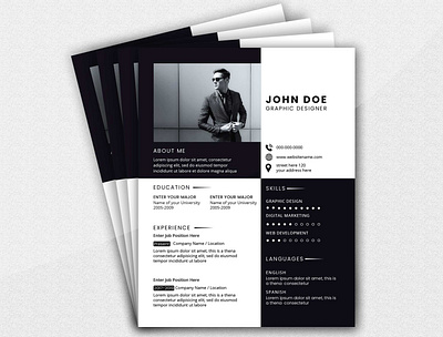 Resume Template best business card branding brochure business card design flyer graphic design illustration logo modern resume resume template ui