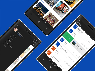 OneDrive Windows 10 mobile concept