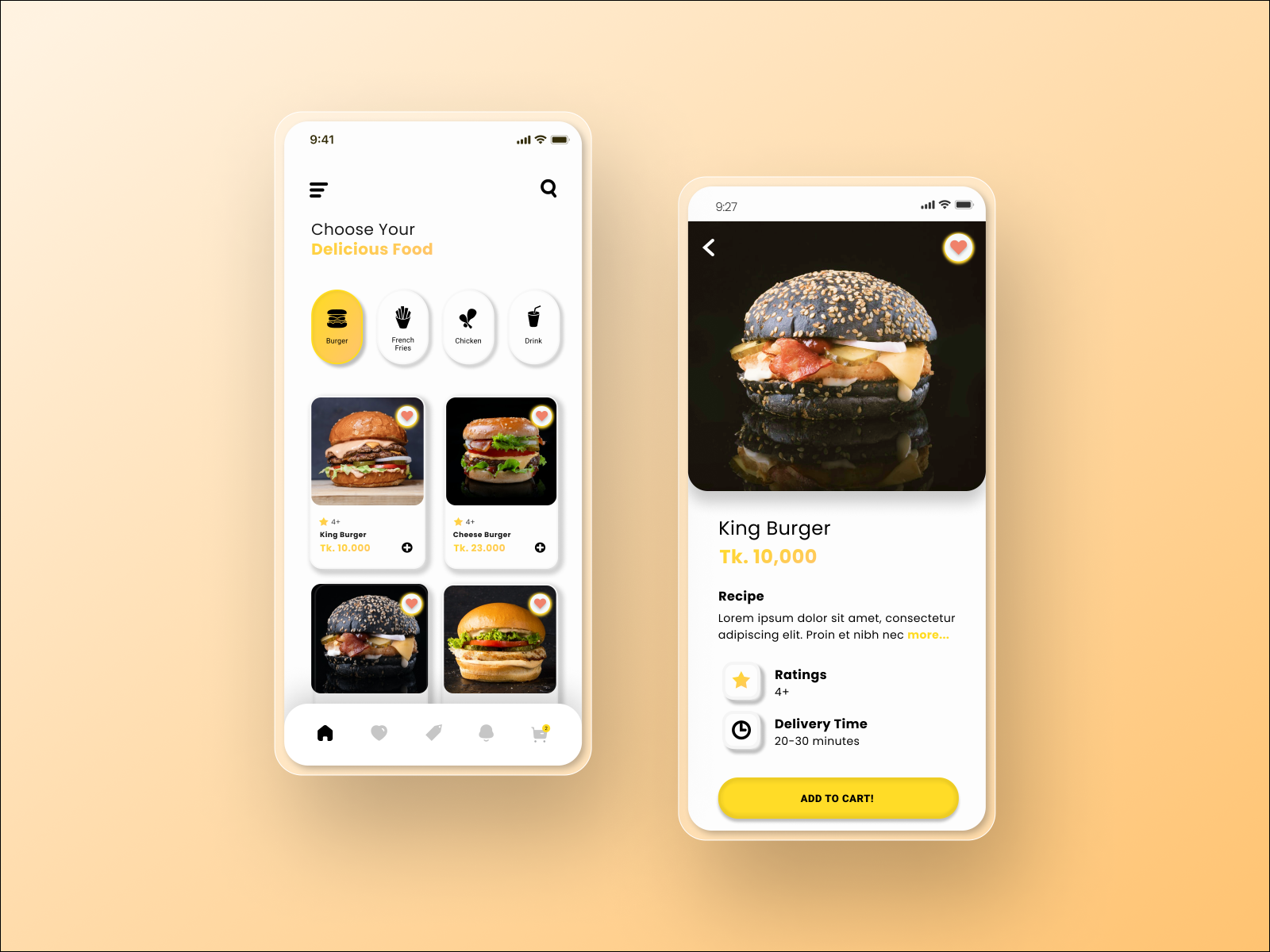 Food delivery app ui by UX Mind Studio on Dribbble