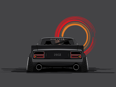 Nissan 280Z Illustration 240z 280z car car art car illustration drift illustration nissan