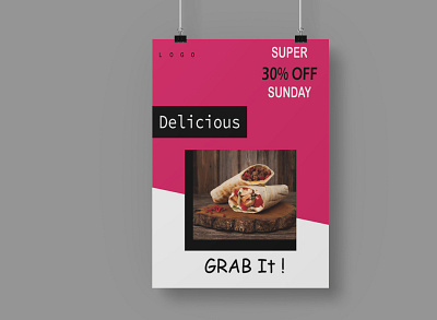 Discount Poster branding design icon illustration typography vector