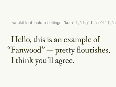 Automatic smart-quotes for Fanwood font kerning punctuation typography