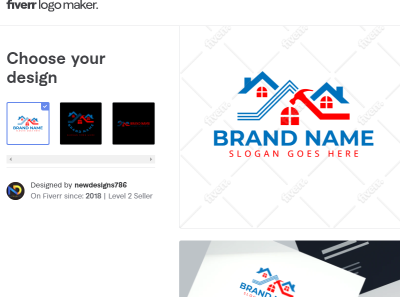 Fiverr Logo Maker New Real-estate / house logo up for sale!! 3d logo business logo catchy creative custom logo design illustration logo professional logo