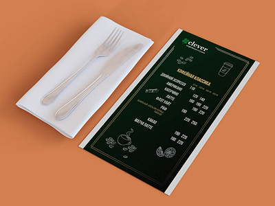 A Clever.Cafe Menu brochure design graphic design menu design print design typography vector