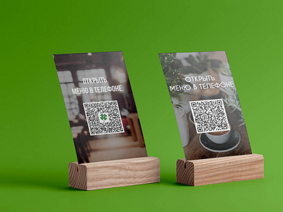 Table-Tent. QR-codes for cafe menus