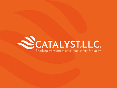 Catalyst Logo company fire logo orange sparking