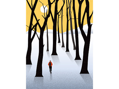 Winter Forest forest illustration landscape sun travel tree warm winter