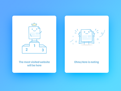 Tips illustration design app blue browser card clean color illustration page simple ui