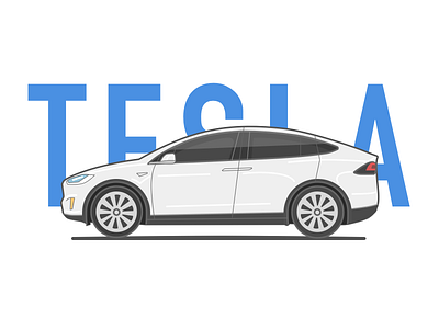 Tesla car graphic design sketch tesla