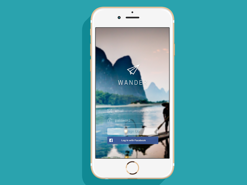 Wander travel lock screen travel app login