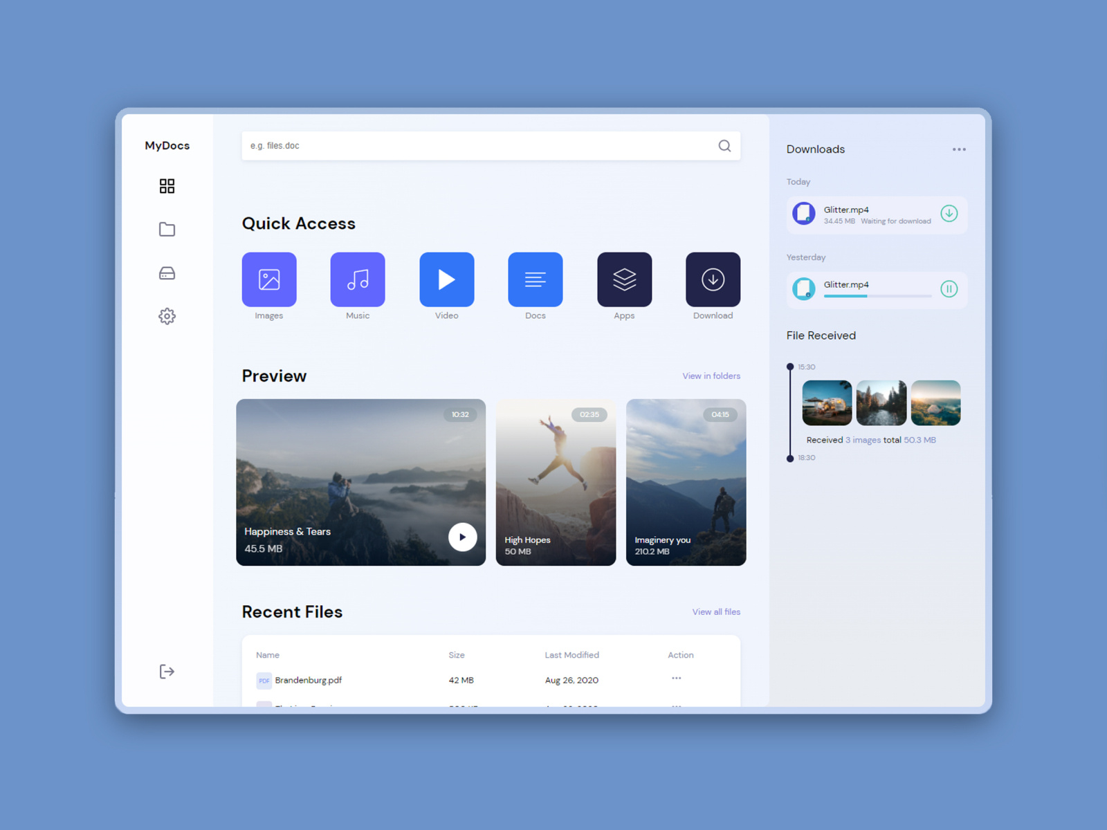 File Sharing Web App by Entroz on Dribbble