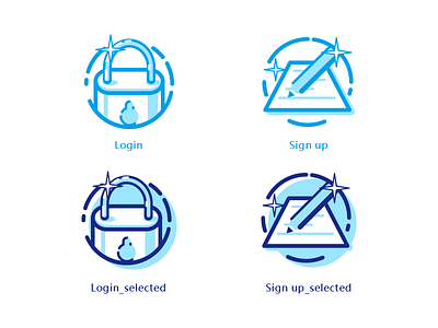 icons of login&Sign up