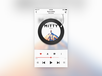 The redesign of music palyer interface music player record ui