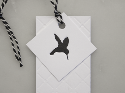 Bird bird hangtag letterpress photo