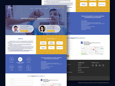 Landing page design for a physio clinic