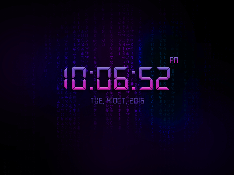 Time clock counter dark theme digital clock gif night time mode