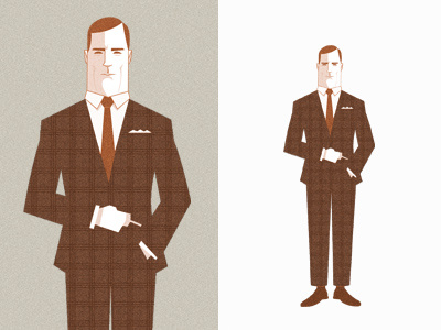 Don Draper / Suit 1960s 1970s character design don draper fabric jon hamm mad men mustafa kural suit tv series vector art
