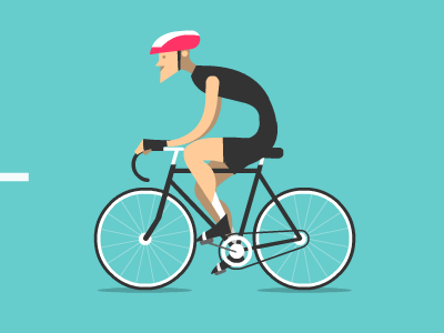 Keep on pedalling fast! ani gif animation bicycle bike cyclist flat istanbul mustafa kural salih kücükaga vector