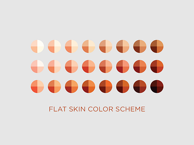 Flat Skin Color Scheme ai color palette color scheme flat illustration