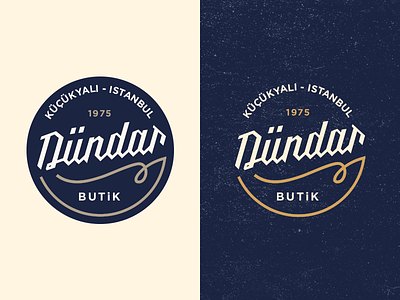 Dundar Butik Logo badge brand fashion istanbul logo retro textile