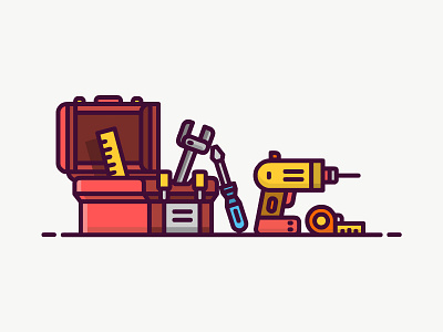 Toolbox Icon icon line toolbox vector