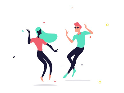 Dancing character dancing illustration vector