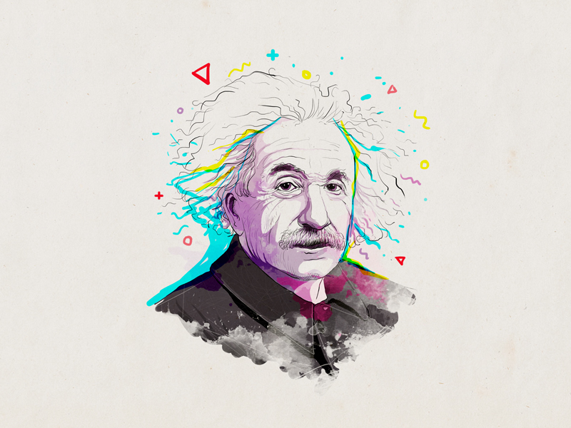 Image result for albert einstein illustration