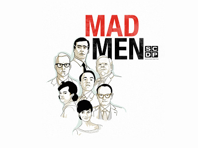 Mad Man illustration mad men new york nyc poster scdp screenprint television tv