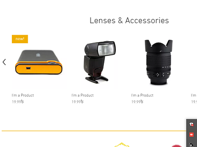 Ecommerce Website for camera