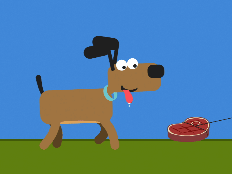 Dog Walking With Steak By Daniele On Dribbble